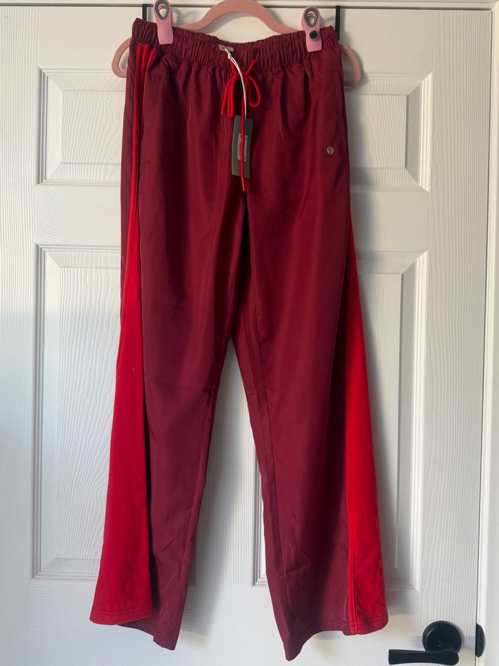 ASR Two-Tone Red Athletic Track Pants